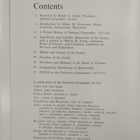 Vintage 1977 National Geographic Index Hardback Book 1947 - 1976 451 Pages - Picture 4 of 5